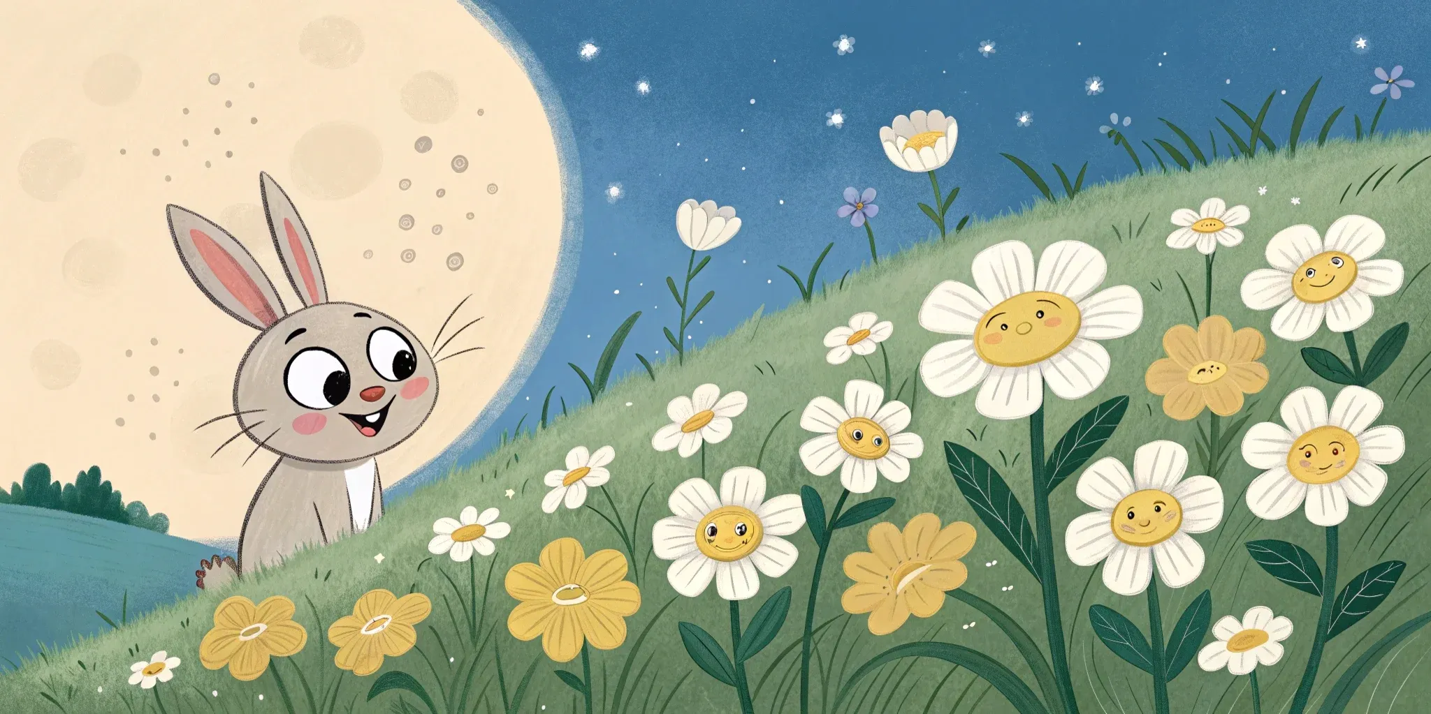 A magical field of musical flowers