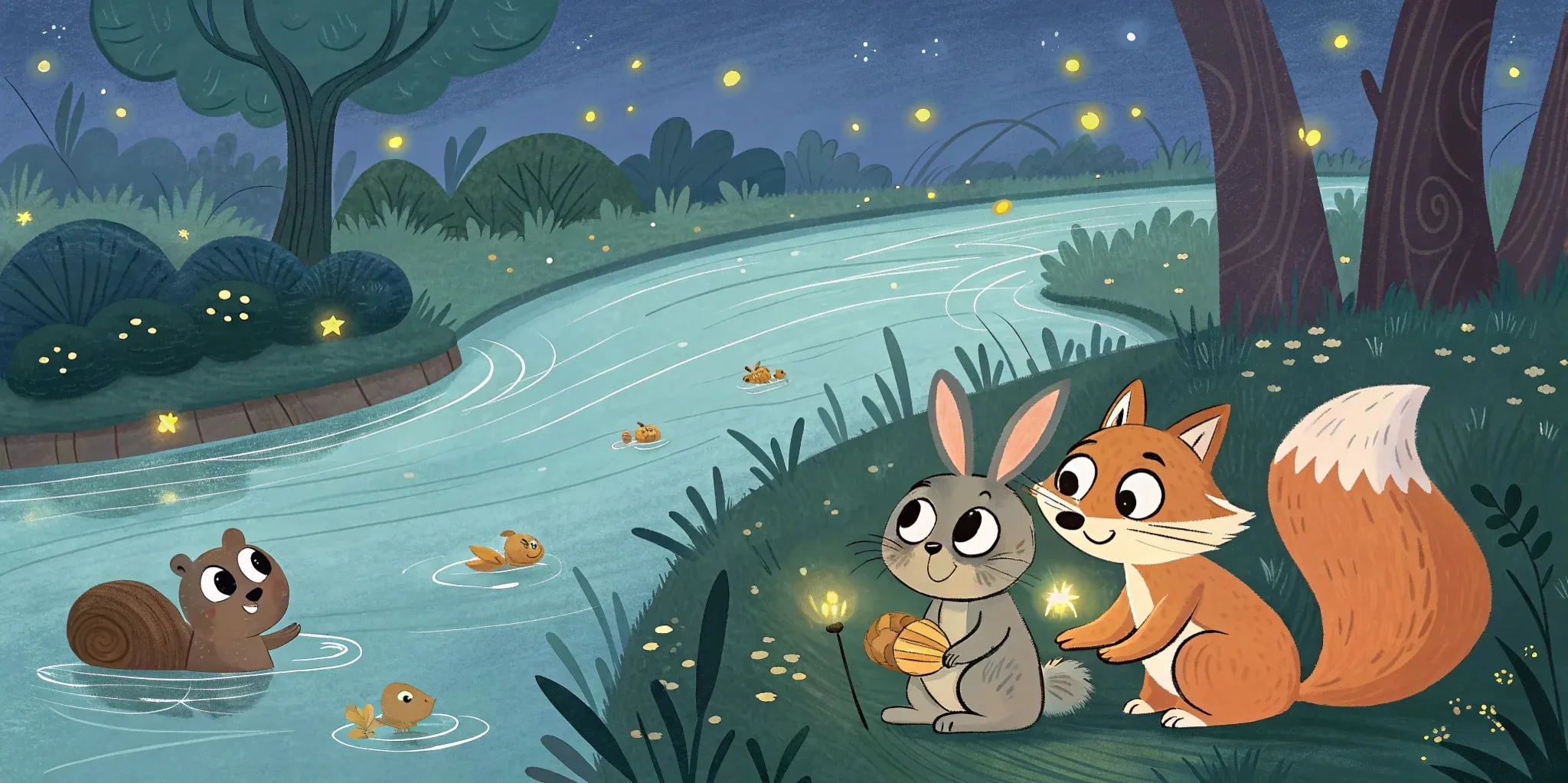A magical river gathering